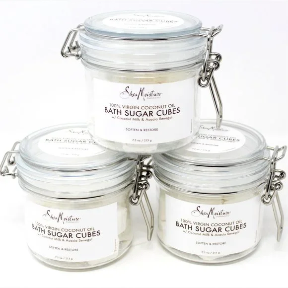 3pk- Shea Moisture 100% Virgin Coconut Oil Bath Sugar Cubes Coconut Milk Acacia - Picture 1 of 13